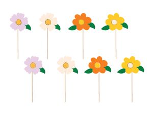 Cake Toppers Bloemen (8st)