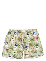 RHUDE short à imprimé graphique - Tons neutres