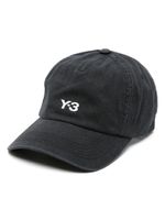 Y-3 casquette en coton à logo brodé - Noir - thumbnail