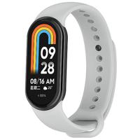 By Qubix - Siliconen bandje - Grijs - Compatible met Xiaomi Smart Band 8 & 9 - Compatible Xiaomi bandje