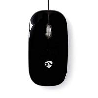 Nedis Wired Mouse MSWD200BK Scrollwiel, PC-muis, PC/Mac, 2-weg