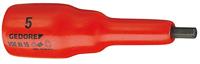 GEDORE Schroevendraaierbit 1/2 inch binnen-6-kant 5 mm, 1 stuk, VDE IN 19 5