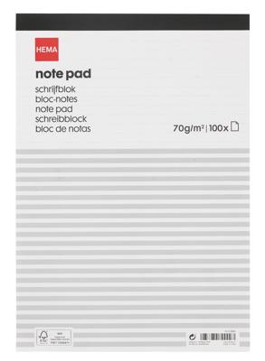 HEMA Schrijfblok A4 Gelinieerd HEMA Schrijfblok A4 Gelinieerd