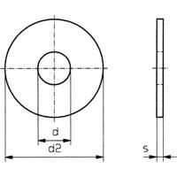 Onderlegring 5.3 mm 15 mm RVS A2 100 stuk(s) TOOLCRAFT 5,3 D9021-A2 194719 - thumbnail