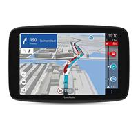 TomTom-vrachtwagennavigatiesysteem GO Expert Plus (HD-scherm van 6 inch, POI's en routes voor grote voertuigen, TomTom Traffic inbegrepen, wereldkaarten, visuele aanwijzingen, USB-C)
