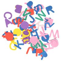 Foam stickers - 70x - letters - stickers kinderen - knutselen