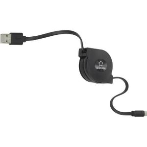 Renkforce USB-kabel USB 2.0 USB-A stekker, USB-micro-B stekker 0.80 m Zwart RF-4352332