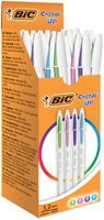 Bic balpen Cristal Up, doos met 20 stuks in geassorteerde fun kleuren