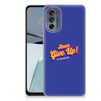 Motorola Moto G62 5G Siliconen hoesje met naam Never Give Up - thumbnail