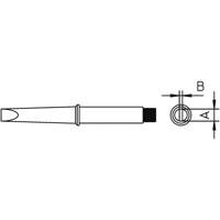 Weller 4CT5B7-1 Soldeerpunt Beitelvorm, recht Grootte soldeerpunt 2.4 mm Inhoud: 1 stuk(s) - thumbnail