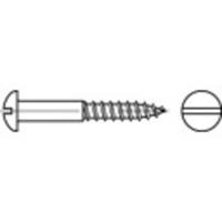 TOOLCRAFT TO-5446746 Bolkop houtschroeven 5 mm 60 mm Sleuf DIN 96 Messing 200 stuk(s)