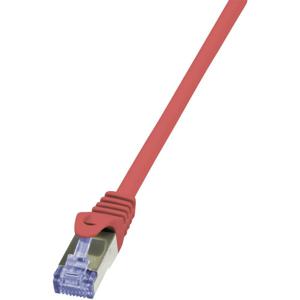 LogiLink CQ5084S RJ45 Netwerkkabel, patchkabel CAT 6A S/FTP 7.50 m Rood Vlambestendig, Halogeenvrij, Snagless 1 stuk(s)