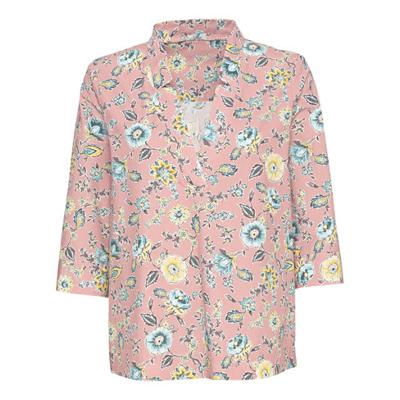 Tuniekblouse van bio-katoen, mauve-motief 44