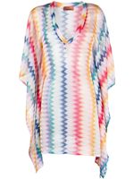 Missoni zigzag crochet-knit kaftan - Rouge