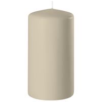 1x Kaarsen beige 6 x 12 cm 45 branduren sfeerkaarsen   -