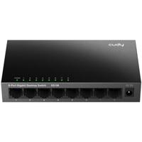 Cudy GS108 8-poorts Gigabit Ethernet Unmanaged Switch, Desktop, zonder ventilator, Plug and Play, stevige metalen behuizing
