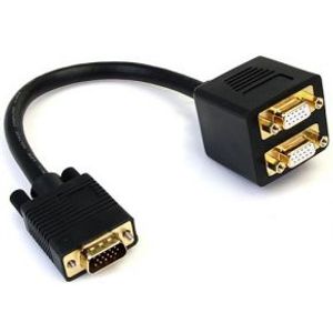 StarTech.com 30 cm VGA naar 2x VGA Video Splitter M/F