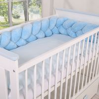 Gevlochten Box/Bedbumper Blauw