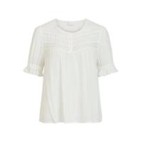 VILA top VIMOLUNA met kant wit