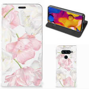 LG V40 Thinq Smart Cover Lovely Flowers