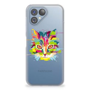 Fairphone 5 Telefoonhoesje met Naam Cat Color