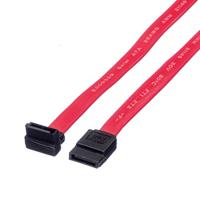 VALUE Interne harde schijf kabel SATA 3.0 Gbit/s, hoekig, 0,5 m, rood