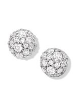 David Yurman puces d'oreilles Petite Pavé en or 18ct - Argent - thumbnail