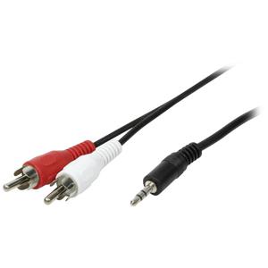 LogiLink CA1043 Cinch / Jackplug Audio Aansluitkabel 5.00 m Zwart (mat)