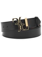 Billionaire ceinture en cuir à boucle logo - Noir