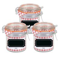 Weckpot/inmaakpot - 6x - 250 ml - glas - met beugelsluiting - incl. etiketten