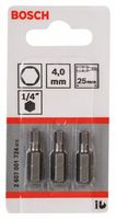 Bosch Accessories Inbus-bit 4 mm Extra hard C 6.3 3 stuk(s) - thumbnail