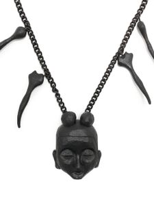 Yohji Yamamoto collier à pendentif Bodhisativa - Noir