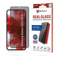 Displex Privacy Glass FC voor Samsung Galaxy S22+/S2, hard pantserglas (10H), ecologisch montageframe, krasbestendig gehard glas, high-tech anti-vingerafdrukcoating, Case Friendly3+