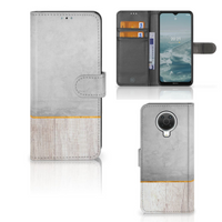 Nokia G10 | G20 Book Style Case Wood Concrete