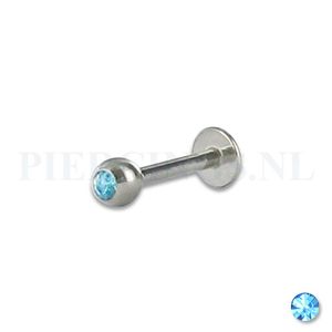 Labret 1.2 mm aquamarijn