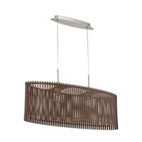 Eglo Hanglamp Sendero Oval nikkel mat met donker houtbruin 96201 - thumbnail