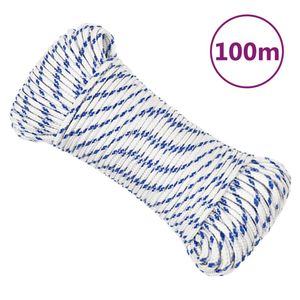 Boot touw 3 mm 100 m polypropyleen wit