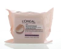 Loreal Skin expert reinigingsdoekjes droge/gevoelige huid (25 st)