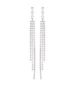 ISABEL MARANT boucles d'oreilles frangées à ornements en cristal - Argent