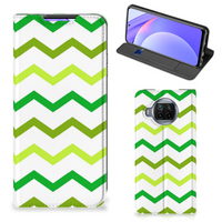 Xiaomi Mi 10T Lite Hoesje met Magneet Zigzag Groen - thumbnail