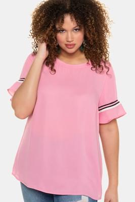 Ulla Popken Blouse, oversized, korte mouwen - Grote Maten