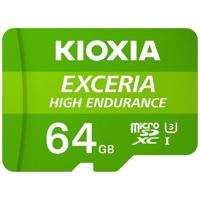 Kioxia EXCERIA HIGH ENDURANCE microSDXC-kaart 64 GB A1 Application Performance Class, UHS-I, v30 Video Speed Class A1-vermogensstandaard, Geoptimaliseerd voor - thumbnail