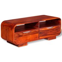 Salontafel 90x40x35 cm massief sheesham hout - thumbnail