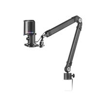 Mars Gaming MMIC-XT, Professionele High Definition 192Khz 24-bit Studio Microfoon, Omnidirectionele Arm, Anti Schok Mount, Metaal Mesh Pop Filter, Zwart