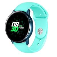 By Qubix - Compatible met Garmin Venu 2 / Garmin Venu 3 - Rubberen sportband - Aqua blauw - Compatible Garmin bandje - Bandbreedte: 22mm