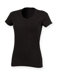 SF Kleding SF122 Women`s Feel Good Stretch V-Neck T