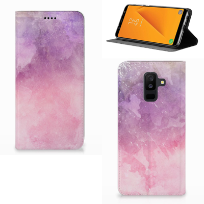 Bookcase Samsung Galaxy A6 Plus (2018) Pink Purple Paint