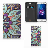 Huawei Y5 2 | Y6 Compact Smart Cover Purple Flower