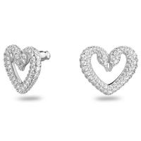 Swarovski 5625535 Oorknoppen Una Heart zilverkleurig-wit - thumbnail