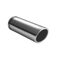 Ulter Sport Uitlaatsierstuk - Rond 90mm Schuin - Lengte 120mm - Montage 65-80mm - RVS USNX90